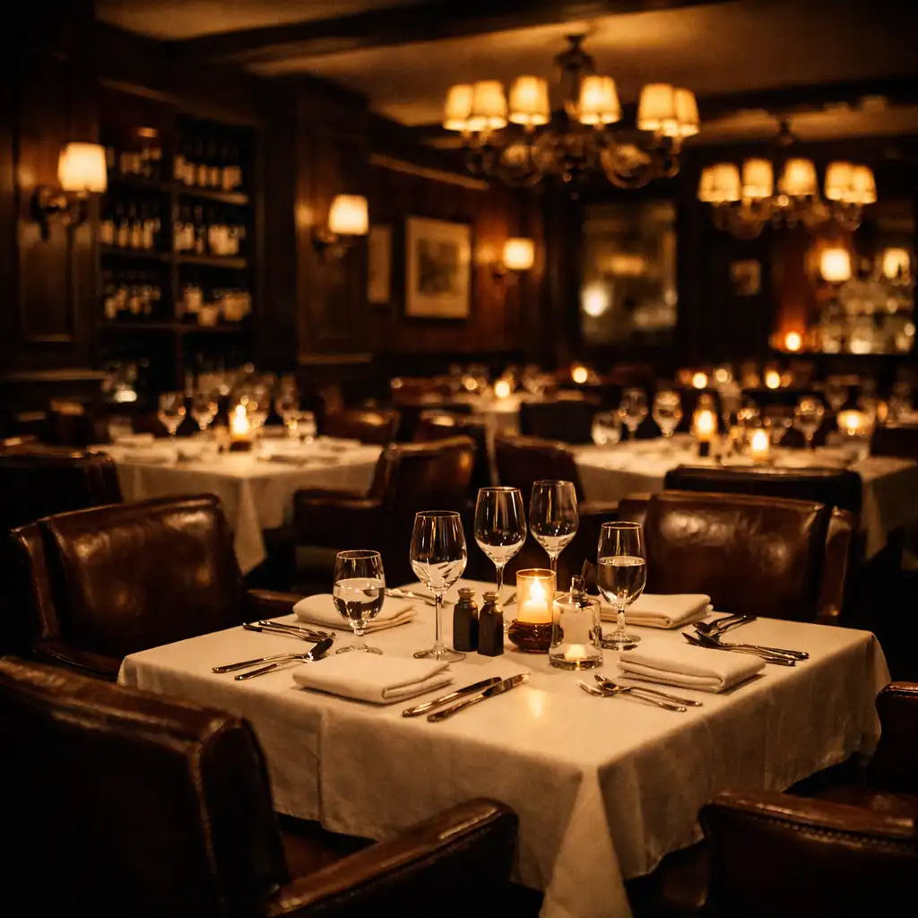 Sala restauracyjna z eleganckimi stołami